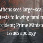 Greek PM apologizes as thousands protest train crash